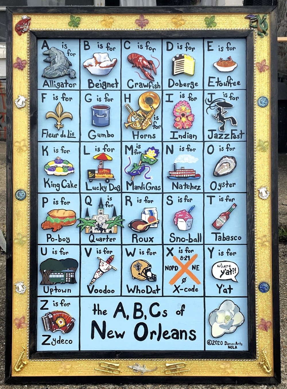 Alphabet of New Orleans Original 28x40